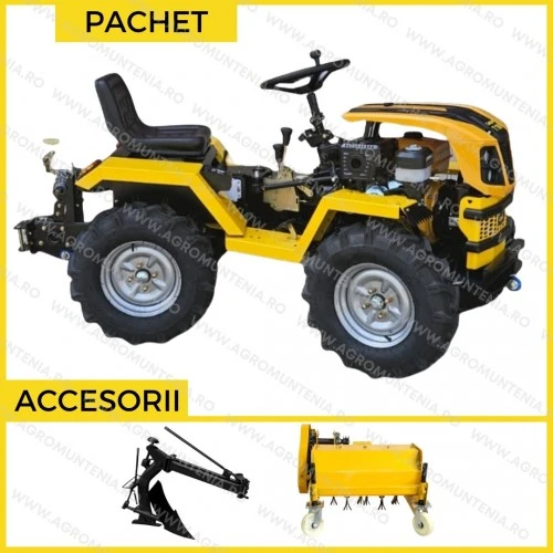 ProGARDEN Campo T18 Minitractor G2 4x4, 18CP, benzina, hidraulica fata-spate, roti 6.00-12, plug reversibil, tocator vegetatie