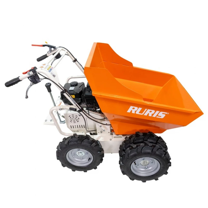Roaba autopropulsata RURIS RTS 6000, motor benzina 7 CP, 500 kg capacitate, 3+1 trepte, basculare manuala