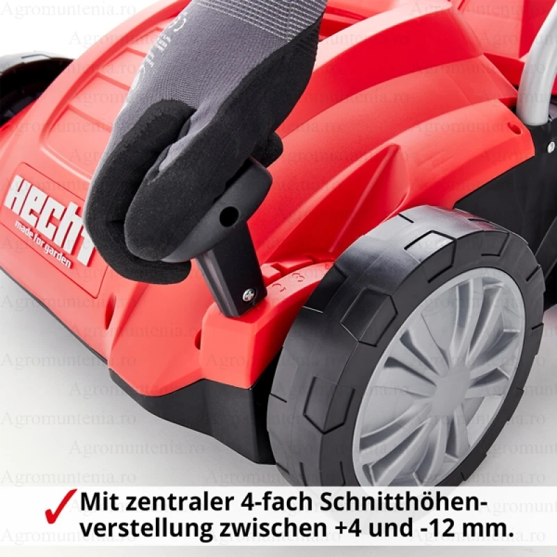 Scarificator si aerator electric HECHT 1420 2 in 1, putere motor 1500 W, sac colectare 40 litri, latime de lucru 32 cm