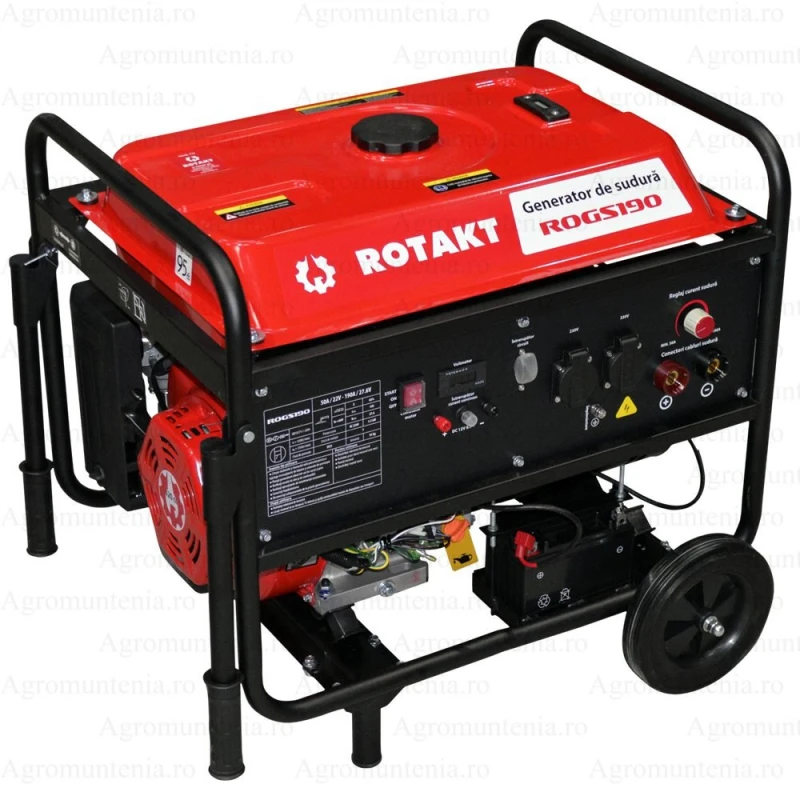 Generator Curent si Sudura Rotakt ROGS190 – 3.9 kW, 190 A, 15CP, Consum Redus 3.12 l/h, 8h Autonomie