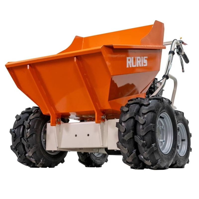 Roaba autopropulsata RURIS RTS 6000, motor benzina 7 CP, 500 kg capacitate, 3+1 trepte, basculare manuala