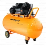 Stager Air 32C250 compresor aer, 250L, 10bar, 324L/min, monofazat, angrenare curea