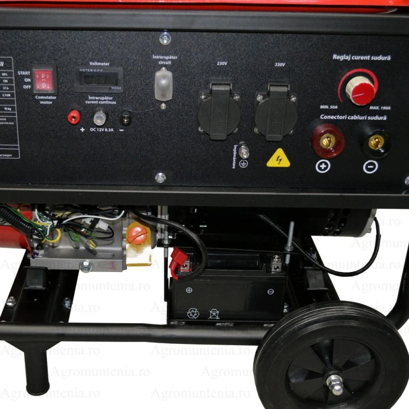 Generator Curent si Sudura Rotakt ROGS190 – 3.9 kW, 190 A, 15CP, Consum Redus 3.12 l/h, 8h Autonomie