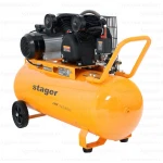 Stager Air 32C100 compresor aer, 100L, 10bar, 324L/min, monofazat, angrenare curea