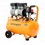 Stager Air 14DS24 compresor aer, 24L, 8bar, 135 L/min, monofazat, angrenare directa, silentios