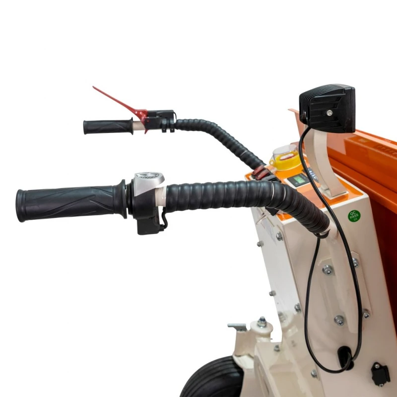 Roaba Electrica Autopropulsata RURIS RTS 5000 – Motor 1000W, Baterie 48V, Capacitate 500 kg, Basculare Hidraulica