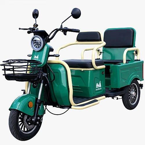 Triciclu electric Evotools TRCC1200, 1200W, baterie 60V20Ah, autonomie 52 KM, viteza maxima de 25 km/h, conform reglementarilor UE, fara permis