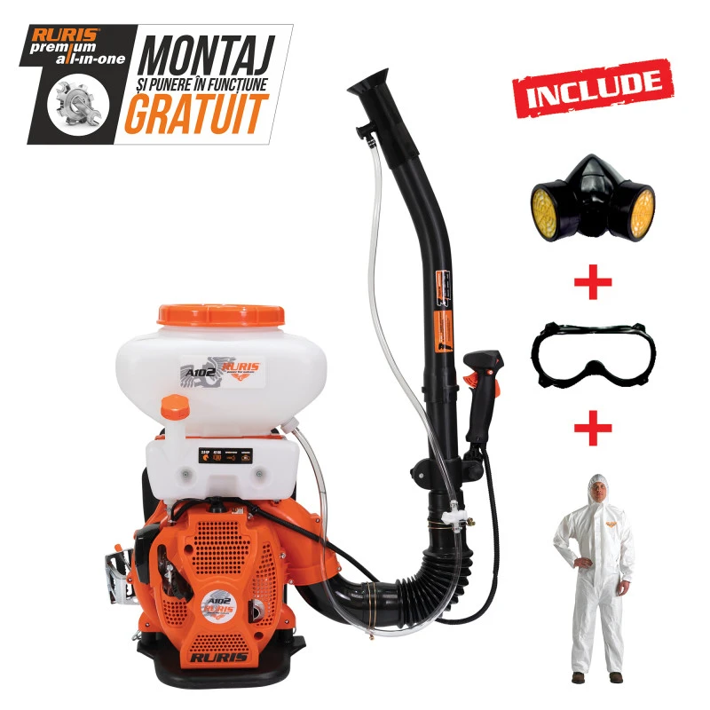 Atomizor RURIS A102 plus kit echipament de lucru, 2.9 CP, 2 timpi, 42 cc