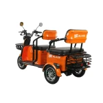 Triciclu electric Blade TRIP X2 2000 W, autonomie pana la 70 km, baterie plumb- acid 72 V 20 Ah, viteza maxima de 25 km/h, conform reglementarilor UE, fara permis, Portocaliu-Negru