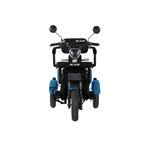 Triciclu electric persoane BLADE VIVA 14, 500W, 60V 20Ah, autonomie 50 km, viteza maxima de 25 km/h, conform reglementarilor UE, fara permis, Albastru-Negru