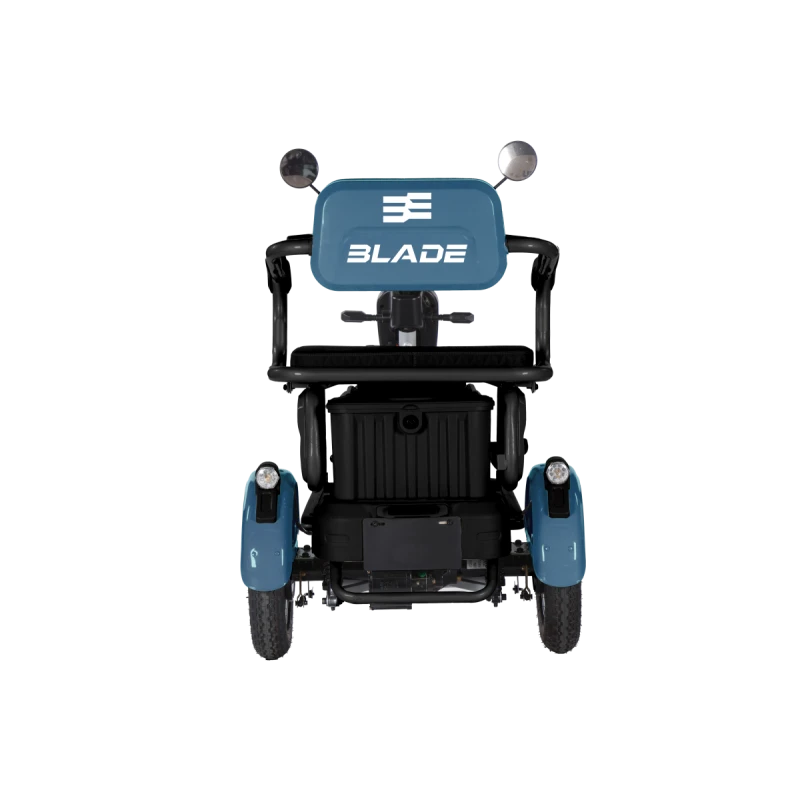 Triciclu electric persoane BLADE VIVA 14, 500W, 60V 20Ah, autonomie 50 km, viteza maxima de 25 km/h, conform reglementarilor UE, fara permis, Albastru-Negru
