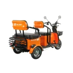 Triciclu electric Blade TRIP X2 2000 W, autonomie pana la 70 km, baterie plumb- acid 72 V 20 Ah, viteza maxima de 25 km/h, conform reglementarilor UE, fara permis, Portocaliu-Negru