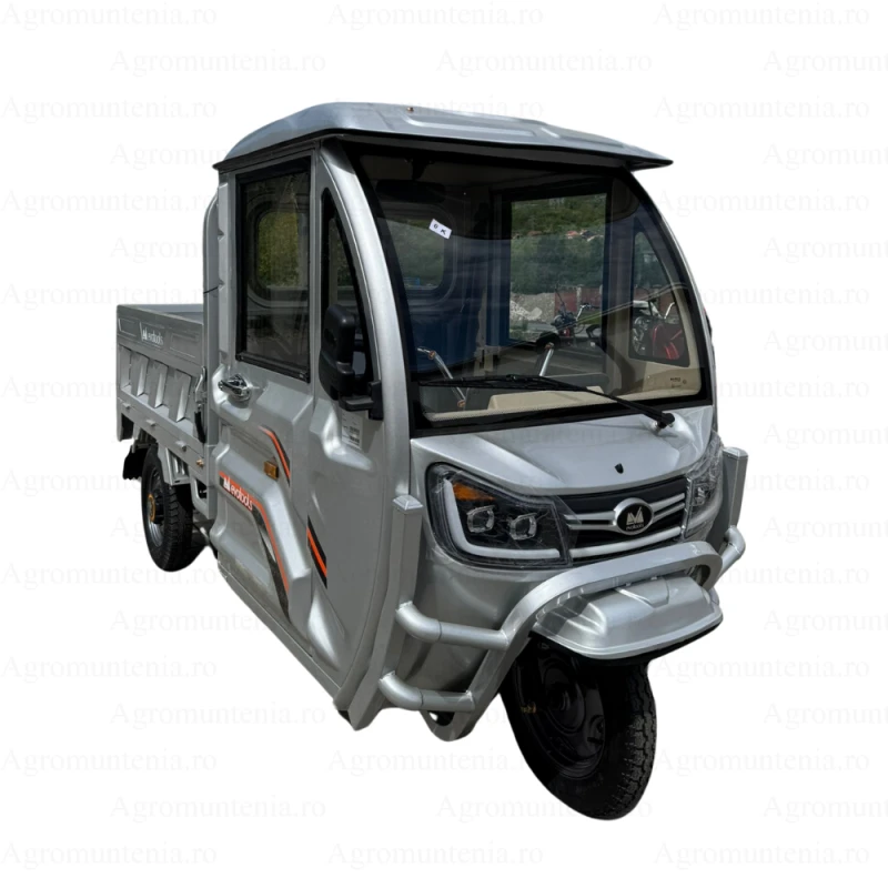 Triciclu Electric Cargo TRCB1500 – putere maxima 3800W, 72V/58Ah, autonomie 60 km, bena basculabila cu piston, 3+R, sarcina totala 776 kg, viteza maxima de 25 km/h, conform reglementarilor UE, fara permis