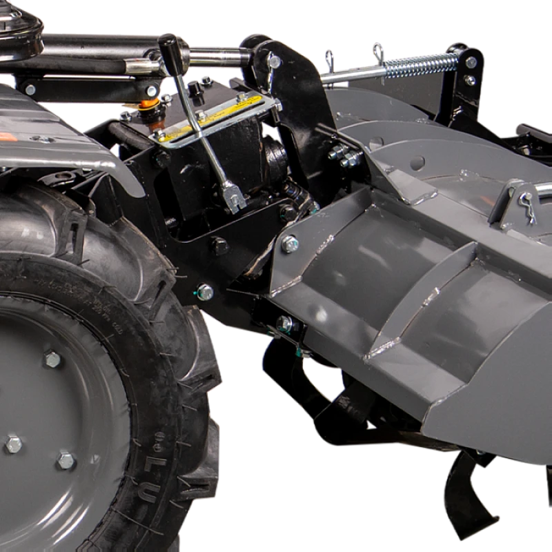 Minitractor Ride On 4x4 R003 Diesel Koop 14 CP pornire electrica tirant hidraulic cu freza motrica EvoTools Plus