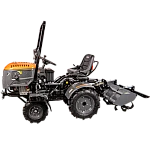 Minitractor Ride On 4x4 R003 Diesel Koop 14 CP pornire electrica tirant hidraulic cu freza motrica EvoTools Plus