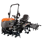 Minitractor Ride On 4x4 R003 Diesel Koop 14 CP pornire electrica tirant hidraulic cu freza motrica EvoTools Plus