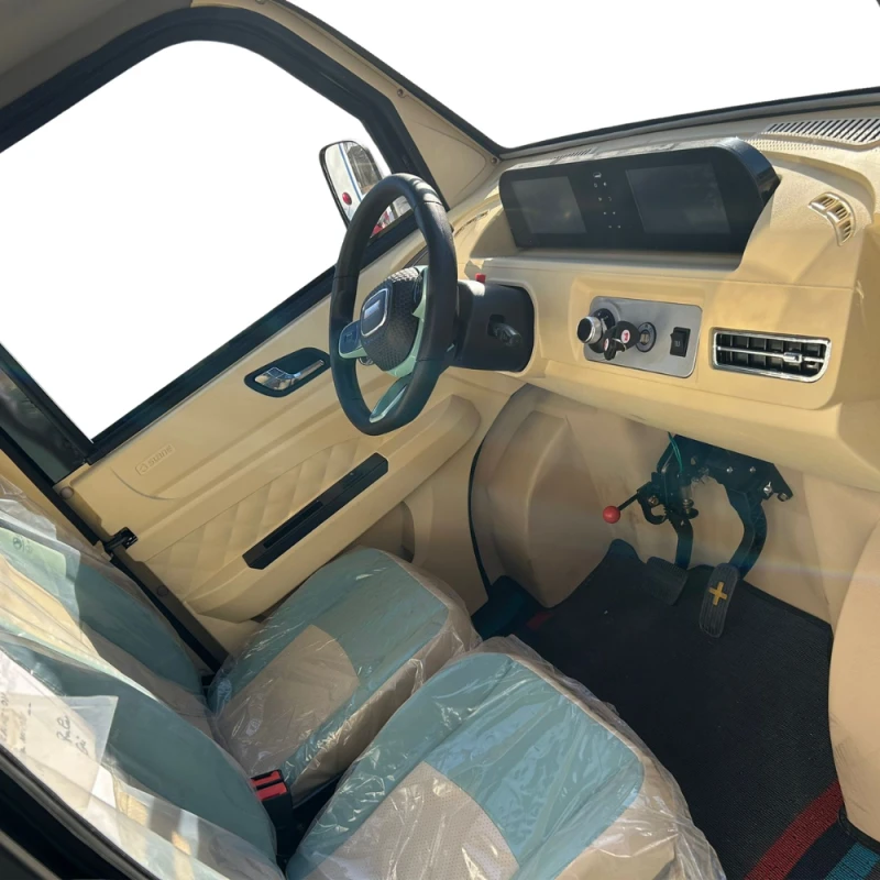 Triciclu electric pick-up Rubo ME3000, motor brushless 3000 W, putere maxima 4900 W, autonomie pana la 130 km, cu volan, viteza maxima de 25 km/h, conform reglementarilor UE, fara permis