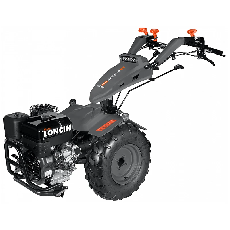 Motocultivator Evotools PLUS MT760A, motor benzina Loncin, 4 timpi, 420 CC, 15 CP, 11.1 kW, 5 trepte viteza, pornire la cheie, diferential blocabil
