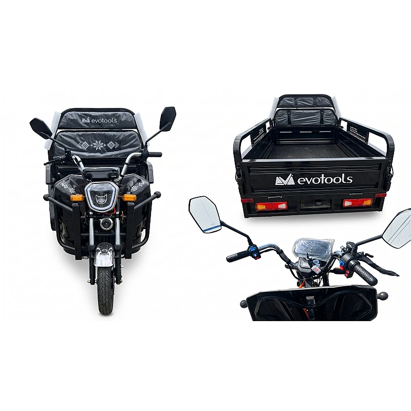 Triciclu Electric Cargo TRCC1000, putere maxima 2000W, 60V/45Ah, Autonomie 72 km, 520 kg, viteza maxima de 25 km/h, conform reglementarilor UE, fara permis