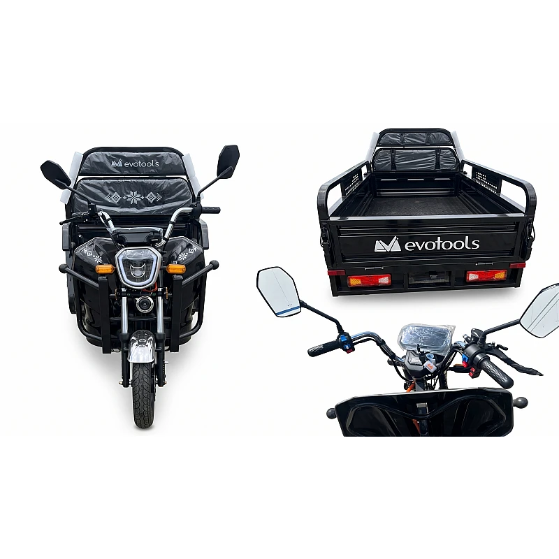 Triciclu Electric Cargo TRCC1000, putere maxima 2000W, 60V/45Ah, Autonomie 72 km, 520 kg, viteza maxima de 25 km/h, conform reglementarilor UE, fara permis