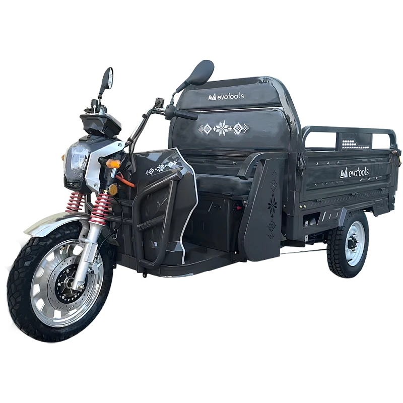 Triciclu Electric Cargo cu Descarcare Manuala TRCC1500N – putere maxima 3000W, 72V/58Ah, autonomie 60 km, bena basculabila cu piston, 3+R, frane hidraulice, viteza maxima de 25 km/h, conform reglementarilor UE, fara permis
