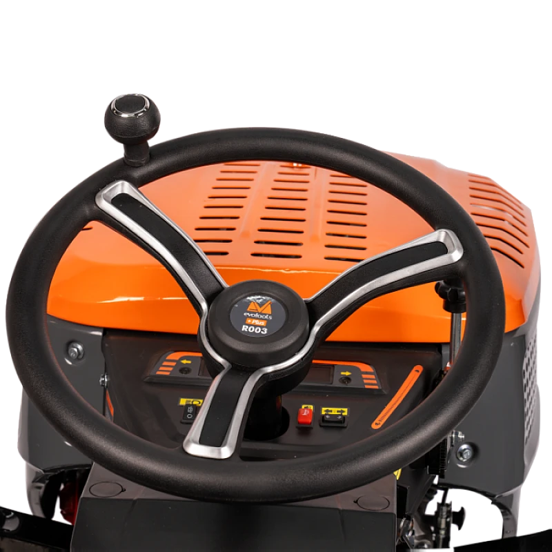 Minitractor Ride On 4x4 R003 Diesel Koop 14 CP pornire electrica tirant hidraulic cu freza motrica EvoTools Plus