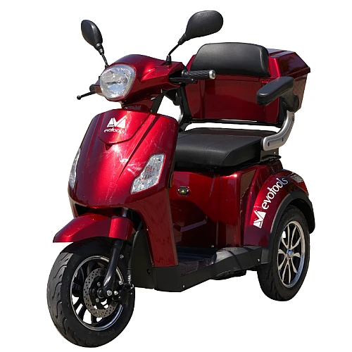 Triciclu electric pentru persoane EvoTools TRP800-1, 800W, autonomie 50 km, viteza maxima de 25 km/h, conform reglementarilor UE, fara permis