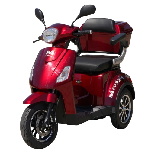 Triciclu electric pentru persoane EvoTools TRP800-1, 800W, autonomie 50 km, viteza maxima de 25 km/h, conform reglementarilor UE, fara permis