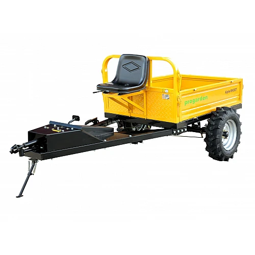 ProGARDEN Alpine RM500T Remorca cu tractiune G2, 500kg, 1 osie, prindere bolt pentru motocultor, roti profil agricol 6.00-12, 4 prezoane