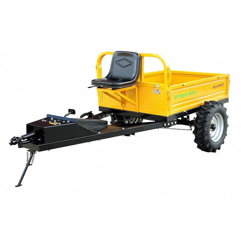 ProGARDEN Alpine RM500T Remorca cu tractiune G2, 500kg, 1 osie, prindere bolt pentru motocultor, roti profil agricol 6.00-12, 4 prezoane