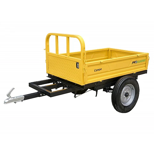 ProGARDEN Campo RM500CT remorca 500kg minitractor, 1 osie, prindere cupla, roti profil agricol 6.00-12