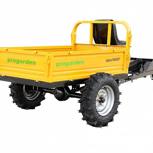 ProGARDEN Alpine RM500T Remorca cu tractiune G2, 500kg, 1 osie, prindere bolt pentru motocultor, roti profil agricol 6.00-12, 4 prezoane