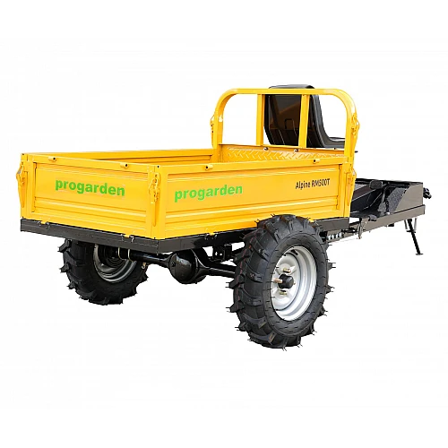 ProGARDEN Alpine RM500T Remorca cu tractiune G2, 500kg, 1 osie, prindere bolt pentru motocultor, roti profil agricol 6.00-12, 4 prezoane