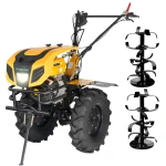 Motocultor cu diferential ProGARDEN Campo 1844 motor 18 CP benzina Euro 5 3+1 viteze latime lucru 162 cm freze roti 6.00-12