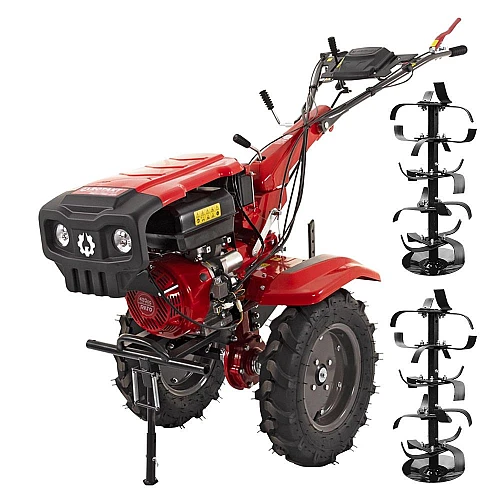 Motocultor Rotakt Goliath RO17RE-2P pornire electrica motor 17CP, 2 prize putere, o priza PTO sincronizată pentru 4×4, latime lucru 135 cm freze roti cauciuc 5.00-12