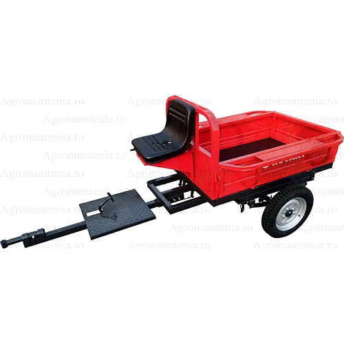 Remorca motocultor Rotakt REM400-1 capacitate 400 kg basculabila