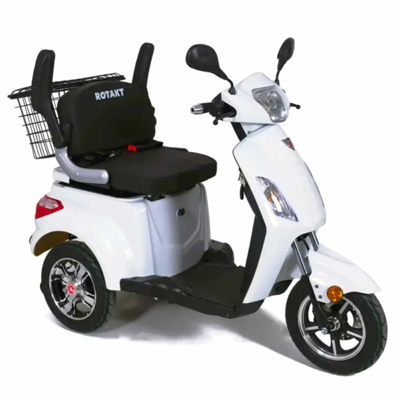 Triciclu Electric Rotakt Voyager Motor 1000W, Viteză 25 km/h Autonomie 49 km Baterie plumb-acid 60V 20Ah Greutate maximă 199kg, Fără permis