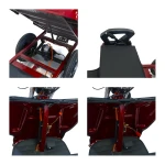 Tricicleta electrica Rotakt Nautilus, autonomie 45-50 Km, bena basculabila, putere 1600W, acumulatori 60v/32Ah, culoare visinie, reductor pentru greu si usor mecanic, viteza maxima de 25 km/h, conform reglementarilor UE, fara permis