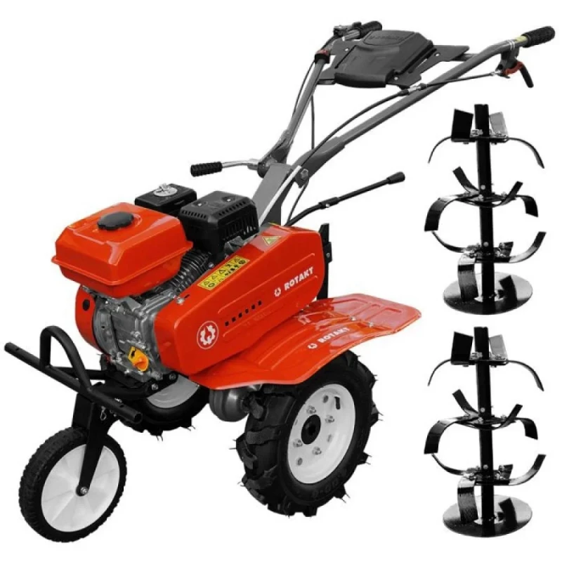 Motocultor Rotakt Junior RO70ECO, 7CP, benzina, freze, roti de cauciuc 4.00-8
