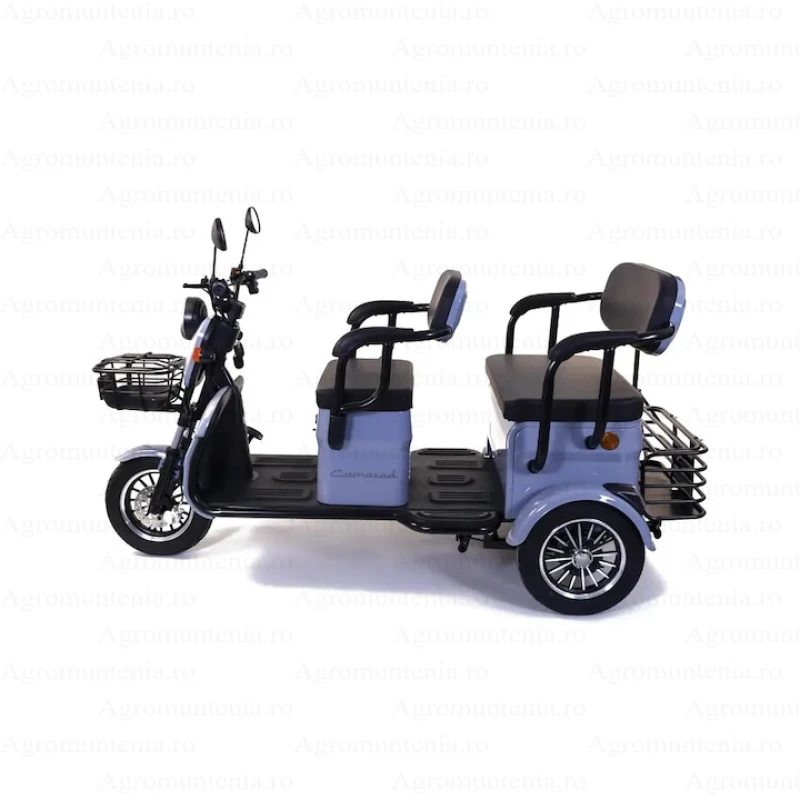 Triciclu electric Kamarad, 1000W, baterie 60V20Ah, autonomie 50-70KM, 25 Km/h, Fara permis