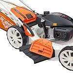 Masina de tuns gazon RURIS RX555S, 5.2 CP, 530 mm, autopropulsata, motor Honda GCV200, 65L, functie mulching, carcasa metalica
