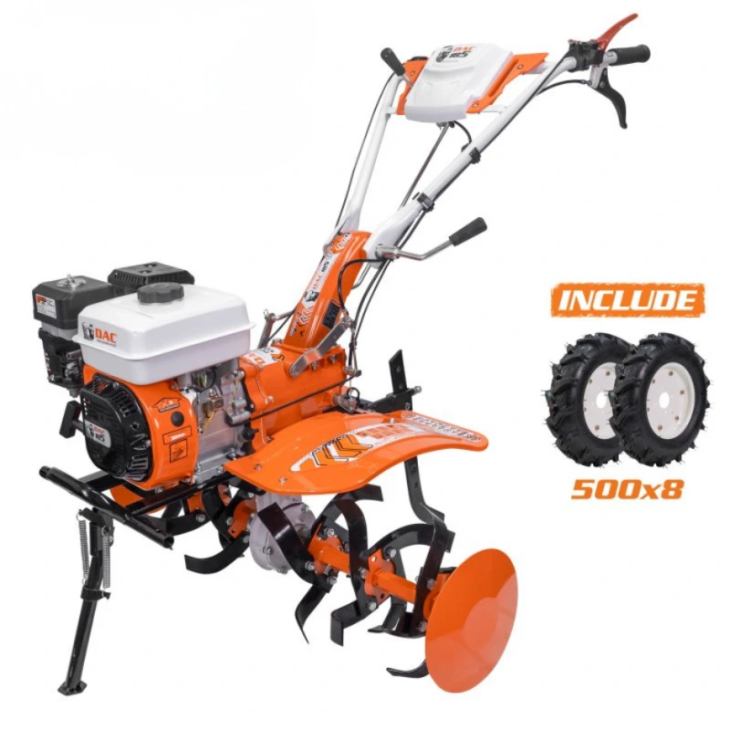 Motosapa pe benzina RURIS DAC 185 + roti cauciuc 5.00-8 18512024, putere maxima 8.5 CP, motor 4T, 208 CC, latime lucru 61-93 cm, adancime lucru 34 cm