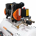 Compresor Silentios RURIS Silent Power 5000 OilFree – 1500W, 2CP, 50L, 236 l/min, 8 Bar, Fara Ulei, 2 Cilindri, 2 Iesiri, Protectii Multiple