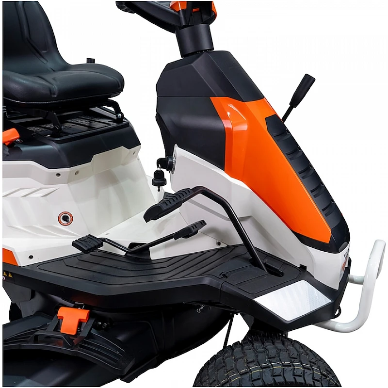 Tractoras pentru tuns gazon RURIS RX Pilot 002H, motor benzina Loncin 4T, 224 CC, 9.5 CP, 6,99 KW, latime taiere 65 cm, inaltime 30-75 mm, cos 150 kg