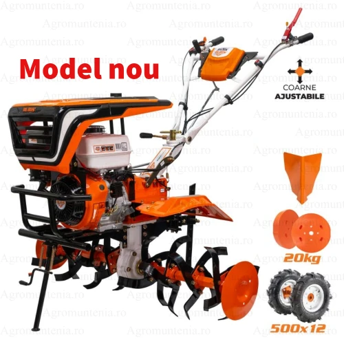 Motosapa RURIS 915K, 15 CP, 4 timpi, 420 cc + roti cauciuc + rarita + set contragreutati 20 kg