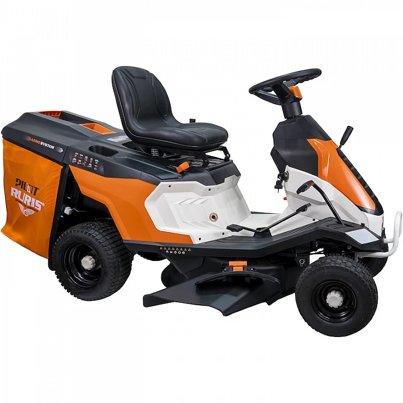 Tractoras pentru tuns gazon RURIS RX Pilot 002H, motor benzina Loncin 4T, 224 CC, 9.5 CP, 6,99 KW, latime taiere 65 cm, inaltime 30-75 mm, cos 150 kg
