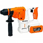 Ciocan rotopercutor pe acumulator RURIS RMX2813 Power Alfa Up 2813RMA2024, SDS Plus, 1150 rpm, 5100 bpm, 2.8 J, acumulator Li-Ion 20V, 2Ah, incarcator