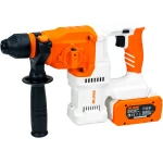Ciocan rotopercutor pe acumulator RURIS RMX2813 Power Alfa Up 2813RMA2024, SDS Plus, 1150 rpm, 5100 bpm, 2.8 J, acumulator Li-Ion 20V, 2Ah, incarcator