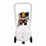 Compresor Silentios RURIS Silent Power 2400 OilFree – 1500W, 2CP, 24L, 236 l/min, 8 Bar, Fara Ulei, 2 Cilindri, 2 Iesiri, Protectii Multiple