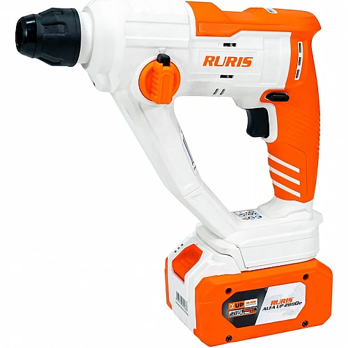 Ciocan rotopercutor cu acumulator RURIS RMX1210 Power Alfa Up 1210RMA2024, SDS Plus, 900 rpm, 5100 bpm, 1.5 J, 1 x Li-Ion 20V, 2Ah, incarcator
